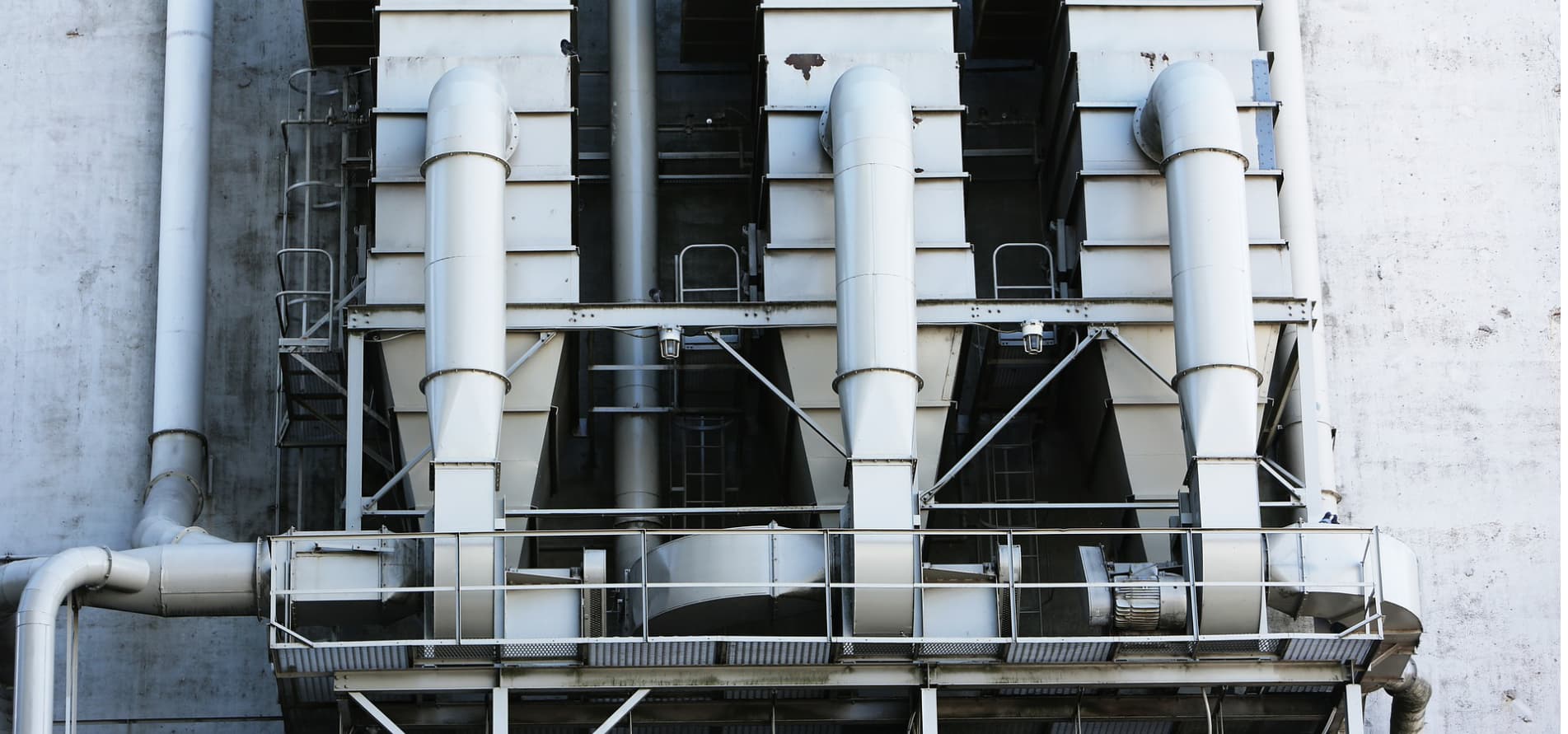 Siloanlage mit Lüftung und Lüftungkanäle, Lüftungsmotoren Lüftungstechnik Lübeck